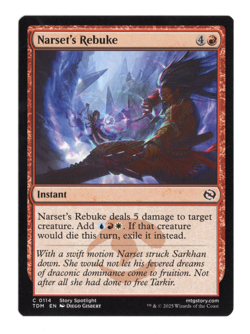 MTG-Narset's Rebuke-Tarkir: Dragonstorm-114-Near Mint-NonFoil - Image 1