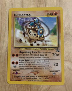 Hitmontop Pokemon WOTC Black Star Promo # 37 HP 60 NM - Image 1
