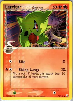 Larvitar (Delta Species) 73/113 Non Holo Delta Species - Pokemon Card - NM - Image 1