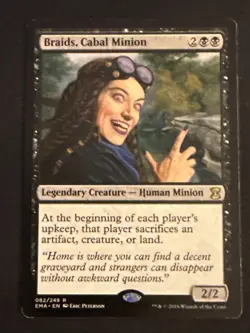1x Braids, Cabal Minion (082) Eternal Masters MP MTG Magic the Gathering x1 MKE - Image 1