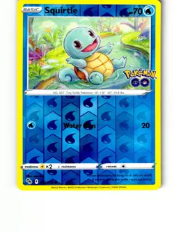 Squirtle 015/078 Common Pokemon GO Pokemon Reverse Holo LP TCG Card - Image 1