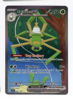 2023 Pokemon Scarlet & Violet Spidops EX Holo Secret Rare SAR #SVP 243/198 - Image 1