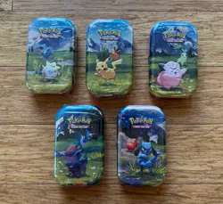 LOT OF 5 SEALED ✅ Pokemon TCG Ascended Heroes MINI TINS Brand New Art Set - Image 1