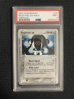 2005 Pokemon EX Emerald Registeel EX Holo #100/106 PSA MINT 9 - Image 1