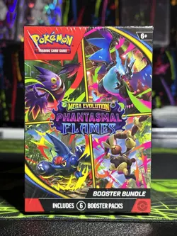 Pokemon TCG Mega Evolution Phantasmal Flames Booster Bundle New Sealed - Image 1