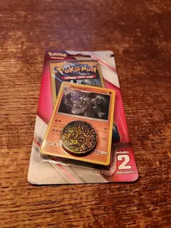 Pokemon 2 Mini Booster Packs + 1 MACHAMP Promo & Coin Brand New Sealed - Image 1