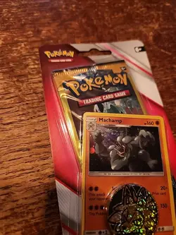 Pokemon 2 Mini Booster Packs + 1 MACHAMP Promo & Coin Brand New Sealed - Image 3