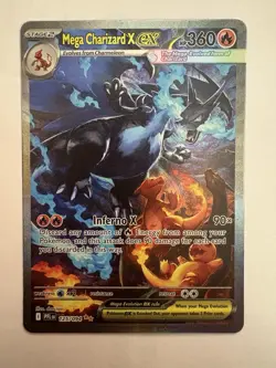 Pokemon Mega Charizard X EX 125/094 Phantasmal Flames Holo 360 HP English - Image 1