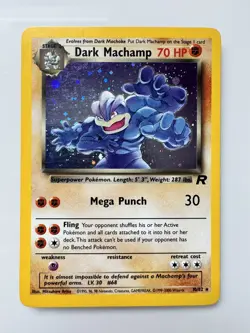 Pokemon Dark Machamp 10/82 Holo Team Rocket TCG – Vintage - LP - Image 1