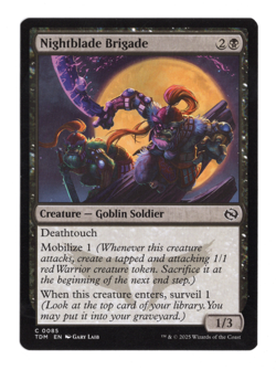 MTG-Nightblade Brigade-Tarkir: Dragonstorm-85-Near Mint-NonFoil - Image 1
