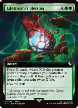 MTG - Lifestream's Blessing (Extended Art) [FINAL FANTASY Commander] Foil - Image 1