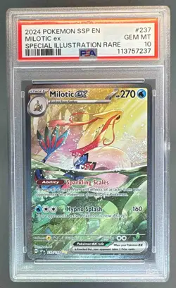 113757237 Milotic Ex 2024 Pokemon Surging Sparks #237/191 PSA 10 - Image 1