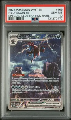 POKEMON HYDREIGON ex 2025 WHITE FLARE #169 SPECIAL ILLUSTRATION RARE PSA 10 - Image 1
