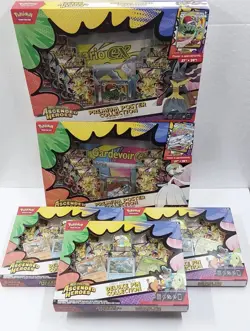 Lot of 5 Pokemon TCG Ascended Heroes Deluxe Pin Poster Premium Collection SEALED - Image 1