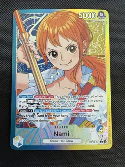 One Piece CCG Nami OP11-041 Leader English Edition Near Mint Condition Alt Art - Image 1