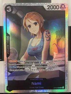 One Piece Starter Deck 14 Super Rare Nami ST14-006 - Image 1