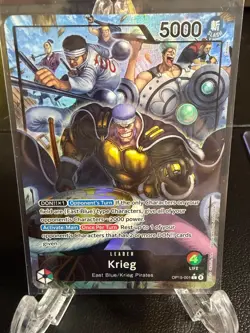 ONE PIECE ENGLISH Krieg (Alt Art) OP15-001 L Adventure on KAMI's Island - NM - Image 1