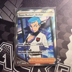Team Rocket’s Archer 223/182 Trainer Pokemon Card Destined Rivals TCG - Image 1