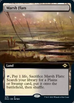 MTG English Marsh Flats (Extended Art) NM Foil Modern Horizons 2 - Image 1