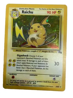 Pokemon Card - Raichu Fossil 14/62 Holo Rare - Image 1