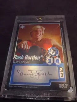 Ultimate Flash Gordon Autograph Card Total Chaos CCG Sam J Jones Actor Signed ⚡ - Image 2