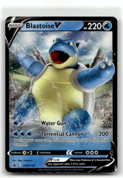 Blastoise V SWSH101 Holofoil Promo SWSH: Sword & Shield Promo Cards LP - Image 1