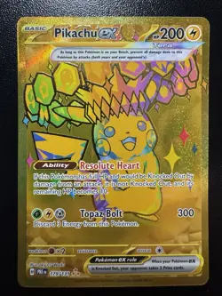Pikachu Ex Sv: Prismatic Evolutions 179/131 Hyper Rare Holo Pokemon TCG Card NM - Image 1
