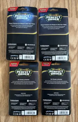 Pokemon TCG Mega Evolution Perfect Order Booster Pack Promo Card FULL Art Set 4x - Image 2