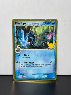 Pokemon TCG Mimikyu SWSH136 Holo Rare Promo Card Celebrations 25th Collection - Image 1