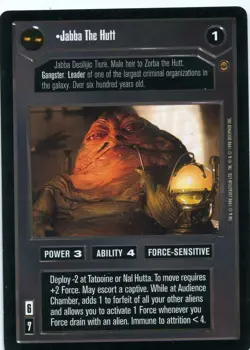 Star Wars CCG Jabbas Palace Rare's, Cards Are Nr-Mint. Drop Down Box Sale. - Image 1