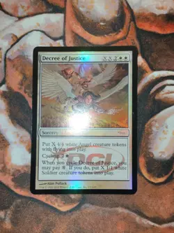 NM FOIL Judge Promo Decree of Justice MTG Magic the Gathering - Image 1