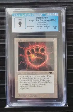 Mtg Mightstone. (CGC) 9 Q++ Antiquities Reserved List [1994] - Image 1