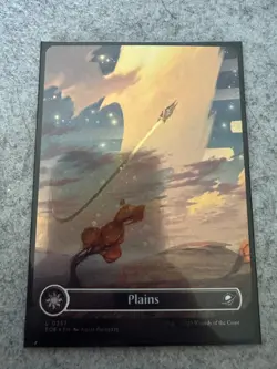 Plains (Borderless) (Galaxy Foil) MtG Edge of Eternities EOE0367 - Image 1