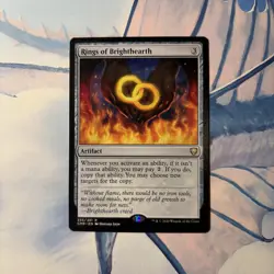 Mtg Carte Magic Commander Legends Rings of Brighthearth NM - Image 1
