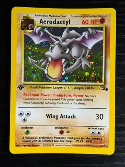 Pokemon TCG GOLD STAMP Aerodactyl Prerelease Promo Holo Foil Near Mint European - Image 1