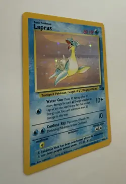 1999 Pokemon Lapras Holo Fossil 10/62 WOTC Vintage Rare LP - Image 2