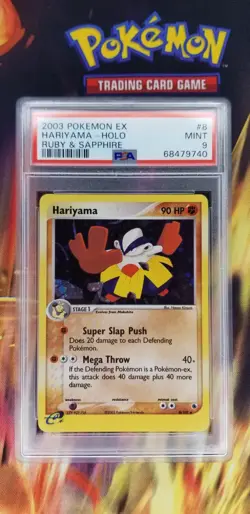 2003 Pokemon EX Ruby & Sapphire Hariyama Holo #8/109 PSA MINT 9 - Image 1