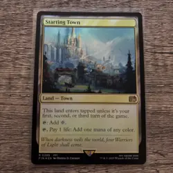 Starting Town Land Magic the Gathering Card Final Fantasy MTG Foil - Image 1