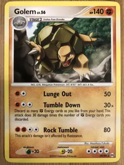 1x - Golem - 19/99 - Rare NM, English Pokemon Arceus - Image 1