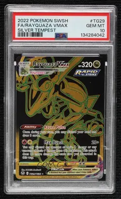 Full Art - Rayquaza VMAX Pokemon Silver Tempest Trainer Gallery PSA 10 - Image 1