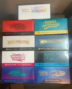 Pokemon Center Sealed ETB Bundle - Nine (9) Pokemon Center ETB's - Image 1