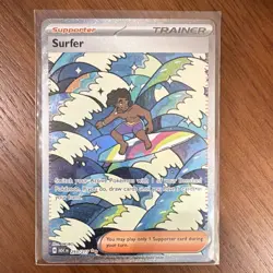 Pokemon TCG Surfer 293/217 SIR Ascended Heroes Full Art Trainer Near Mint - Image 1