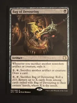 1x Bag of Devouring (021) Commander AFC LP MTG Magic the Gathering x1 MKE - Image 1
