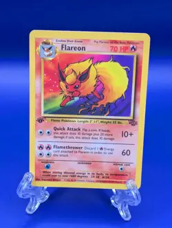 Pokemon 1st Edition Flareon Jungle WOTC 1999 - Image 1
