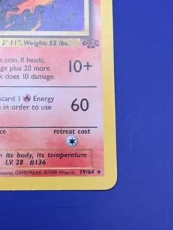 Pokemon 1st Edition Flareon Jungle WOTC 1999 - Image 4