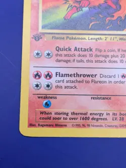 Pokemon 1st Edition Flareon Jungle WOTC 1999 - Image 5