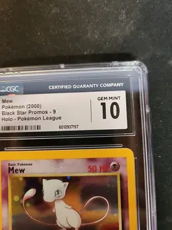 Pokemon TCG Mew #9 Holo WOTC Black Star Promo 2000 CGC 10 GEM MINT - Image 2