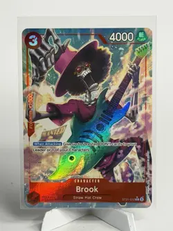 One Piece CCG Brook (ST21-012) Full Art Holo Character Card 4000 Power 3 Cost - Image 1