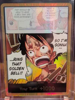 One Piece Adventure on Kami's Island OP15 EB04 Gold Don!! Card Monkey D Luffy NM - Image 1