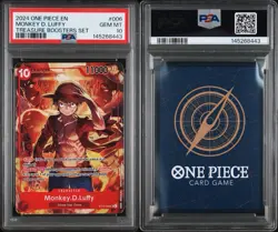 Monkey D Luffy PSA 10 Treasure Boosters Set #006 Promo 2024 One Piece - Image 3